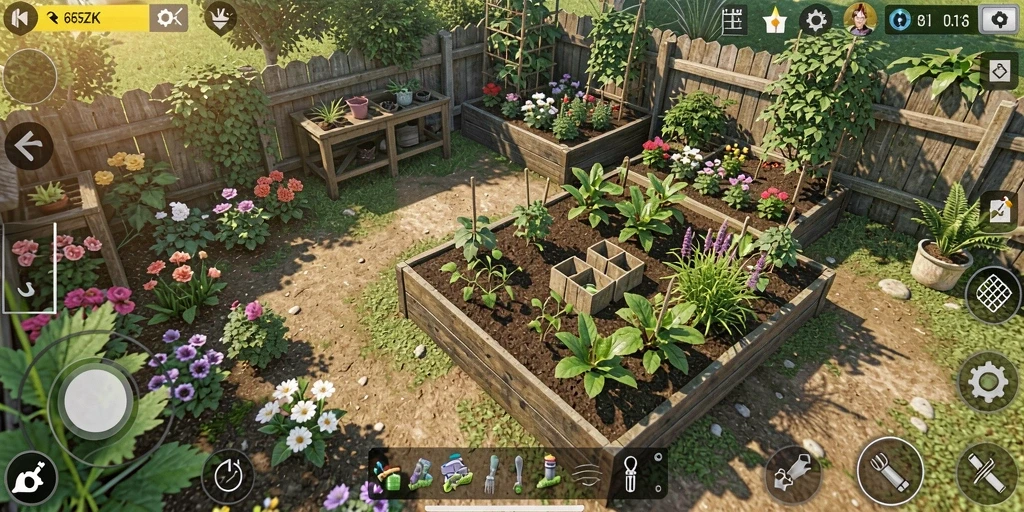 Tampilan gameplay seru dalam berkebun di 365ZK.