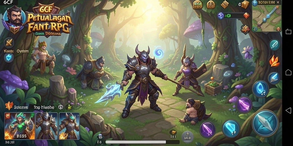 Screenshot utama 6CF menampilkan aksi RPG yang seru dan mendebarkan.