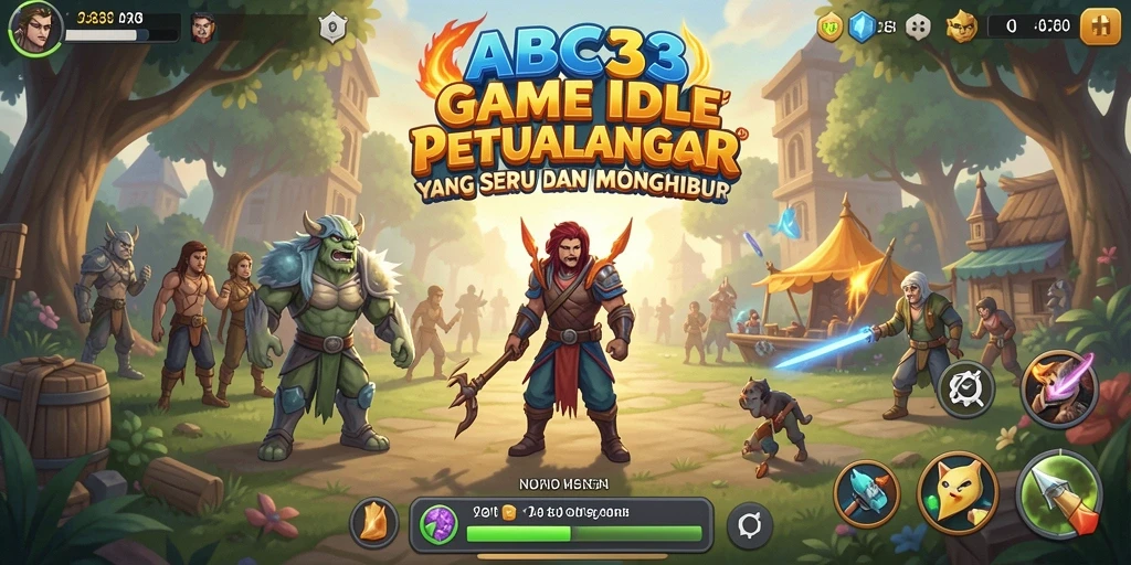 Tangkapan layar menunjukkan gameplay menarik dan karakter lucu di ABC33.