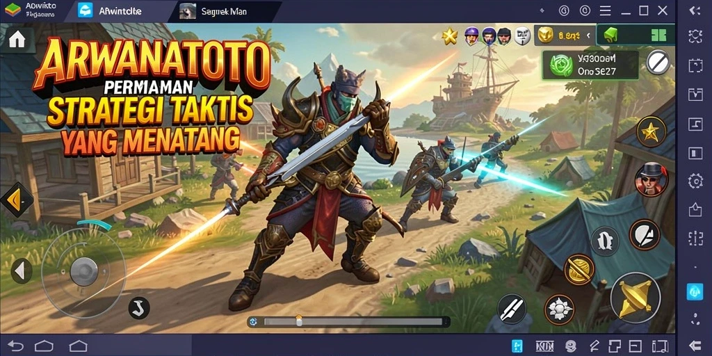 Tampilan permainan <strong>ARWANATOTO</strong> yang menegangkan dan strategis.