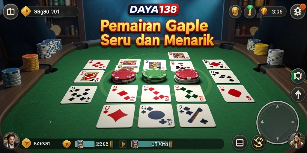 Tampilan menarik dari permainan Gaple yang seru.