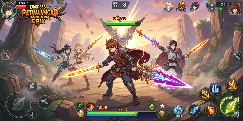 Tampilan menarik dari gameplay DMD686 dengan karakter Anime.