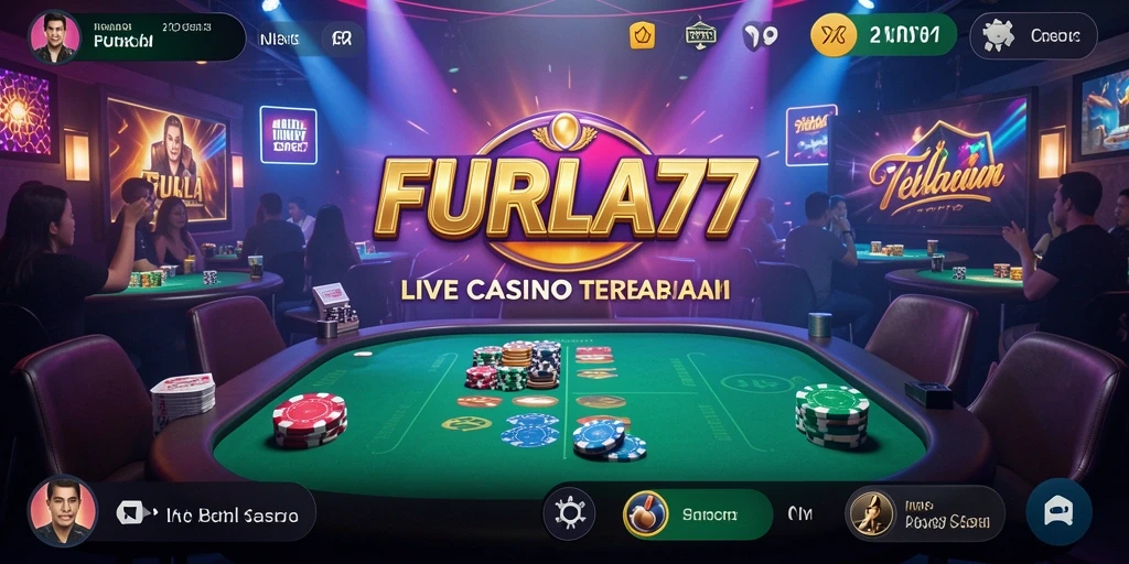 Tampilan gameplay Live Casino yang menghibur di FURLA77.