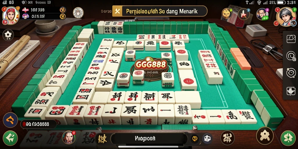 Tampilan gameplay menarik dari GGG888 dalam permainan Mahjong.
