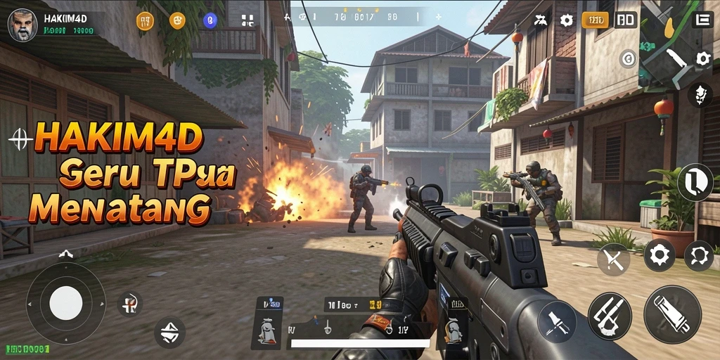 Tampilan gameplay HAKIM4D yang menegangkan dan penuh aksi.