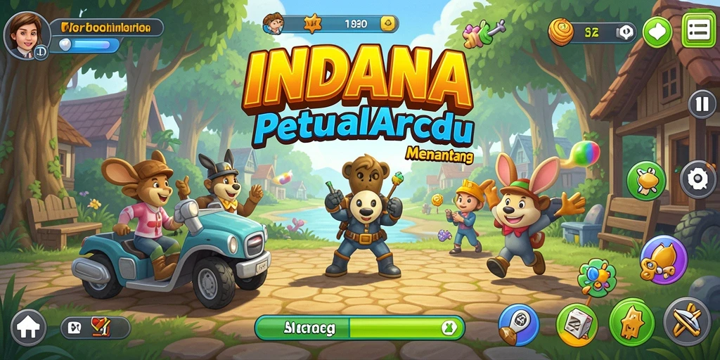 Screenshot utama INDAAA menampilkan gameplay yang seru dan penuh aksi.