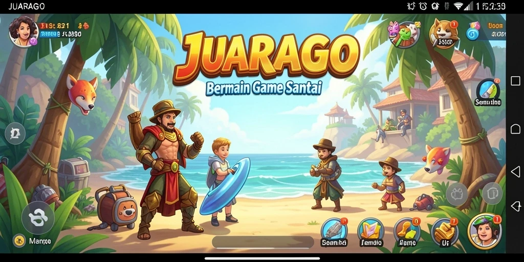 Screenshot gameplay JUARAGO menampilkan suasana permainan yang menyenangkan.