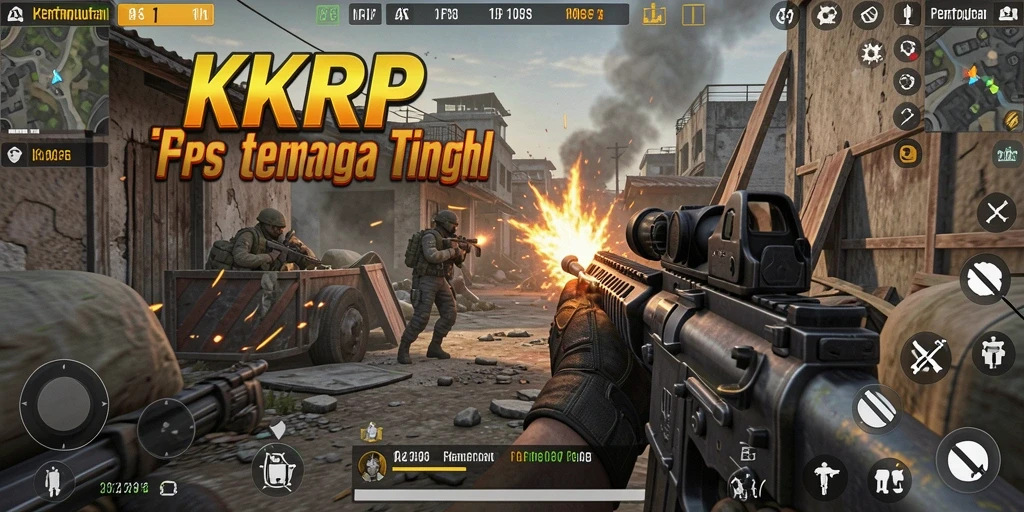 Screenshot utama KKRP menampilkan aksi tembak-menembak yang intens dan grafis yang memukau.