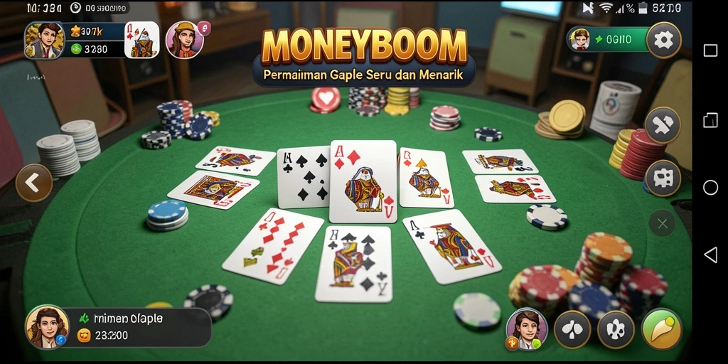 Tampilan gameplay Gaple yang seru dan interaktif