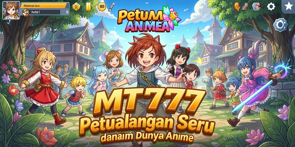 Tampilan gameplay MT777 dengan karakter anime unik dan pertarungan seru.