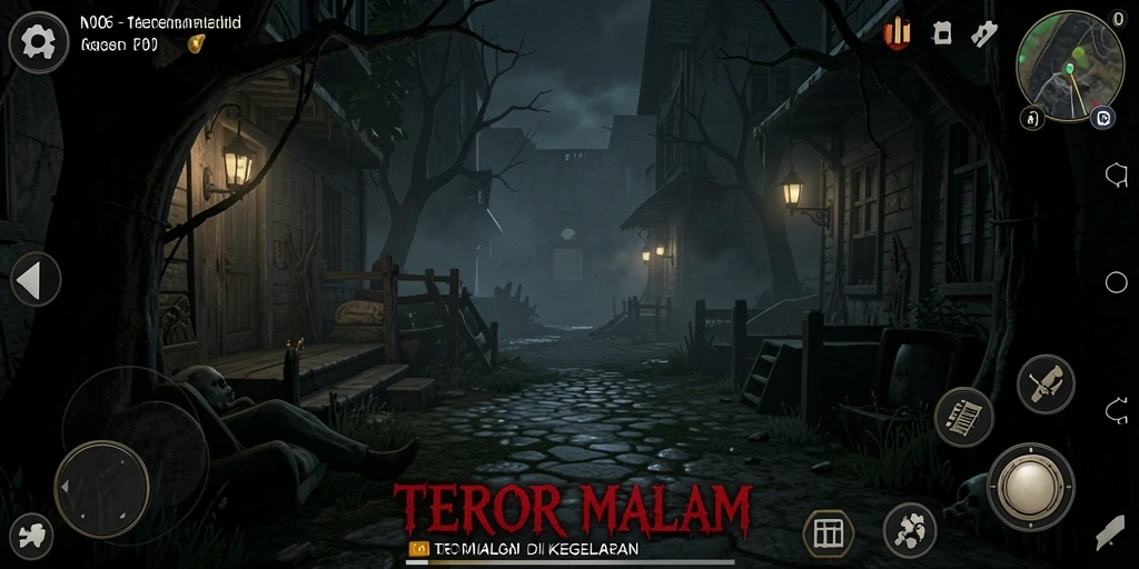 Screenshot N06 menampilkan gameplay horror yang mencekam dan menarik.