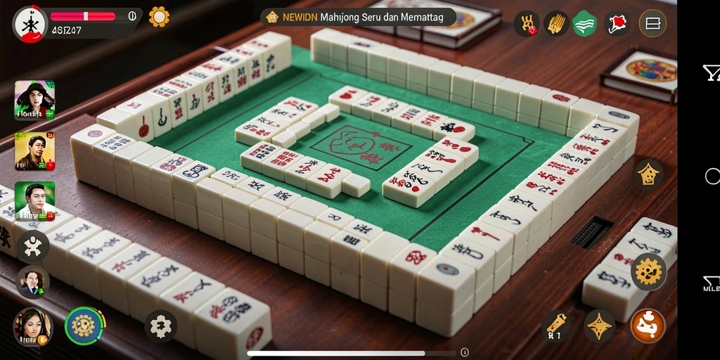 Tampilan menarik dari gameplay Mahjong di NEWIDN.