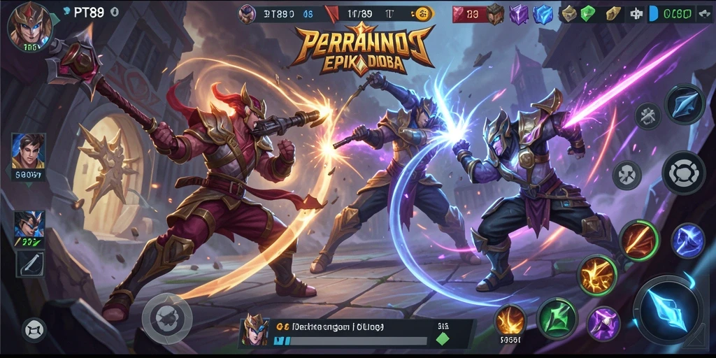Gameplay seru di PT89 dengan aksi pertempuran hero.