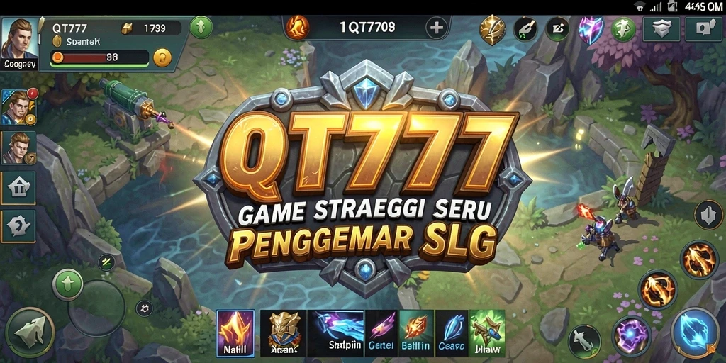 Tampilan strategi mendalam dalam QT777 dengan aksi pertempuran seru.
