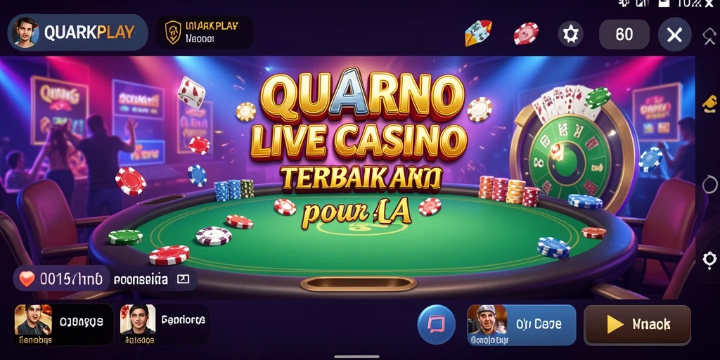 Tampilan gameplay Live Casino yang mendebarkan di QUARKPLAY.