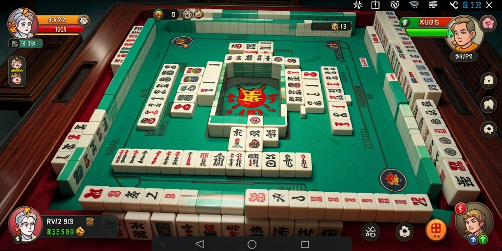 Tampilan gameplay Mahjong yang seru dan menantang di RVIP2.