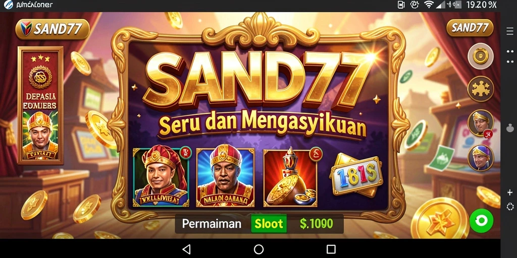 Tampilan gameplay Slot SAND77 yang memukau dan menarik perhatian.
