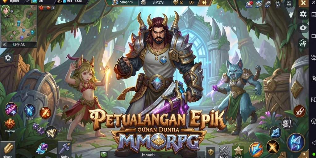 Tampilan grafis menakjubkan dalam gameplay SIP33 MMORPG.
