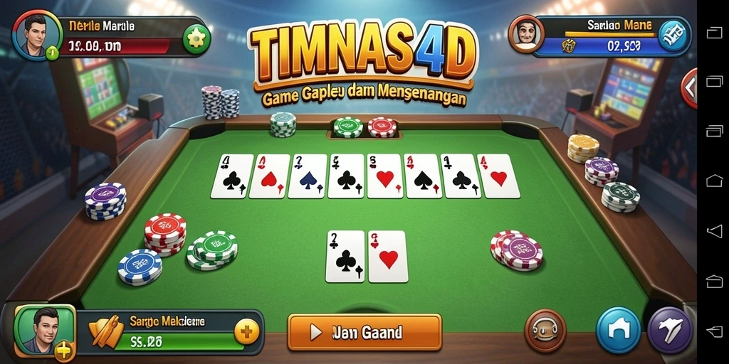 Screenshot gameplay Gaple yang seru di TIMNAS4D.