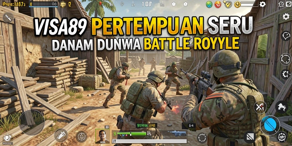 Tampilan seru dari gameplay Battle Royale di VISA89.