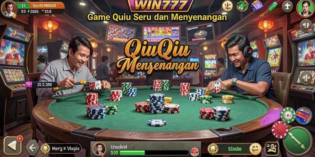 Tampilan gameplay QiuQiu yang seru dan kompetitif di WIN777.